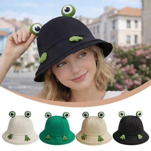 Cute Frog Shaped Cartoon Frog Bucket Hat
