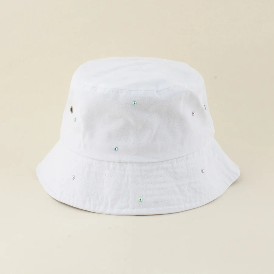 New Fashion Rhinestone Bucket Hats Size 56-59cm