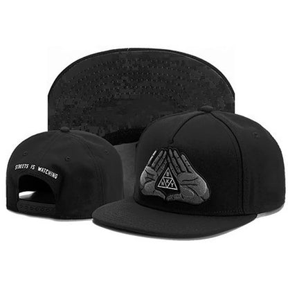Cotton Embroidered Flat Brim Trucker Snapback Cap
