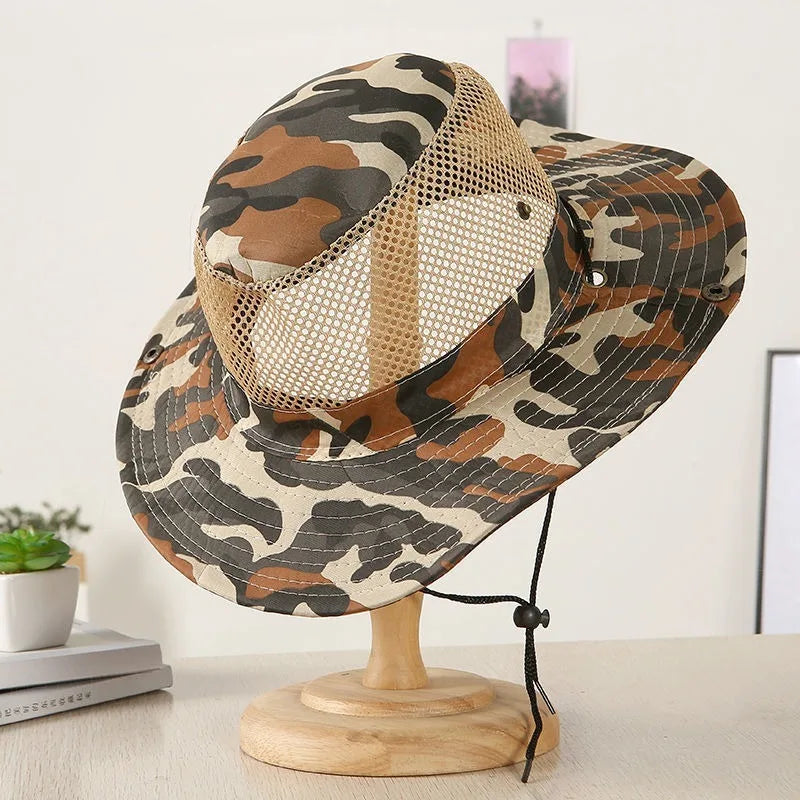 Breathable Mesh Collapsible Outdoor Fishing Bucket Hat