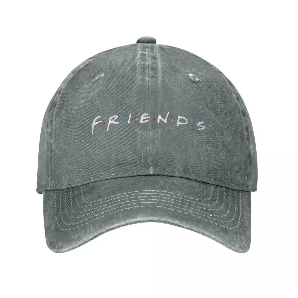 Vintage Friends Distressed Denim Baseball Cap Hat