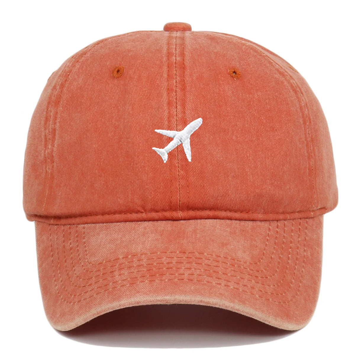 Washed Airplane Embroidered Baseball Cap