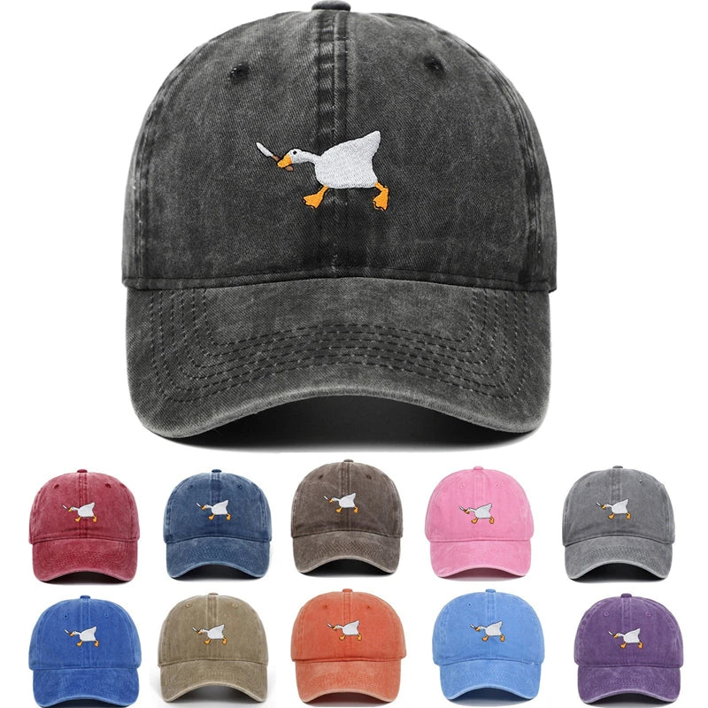 Goose Pattern Embroidered Casual Baseball Cap