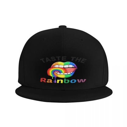 Rainbow Lips Pride Snapback Cap Hat