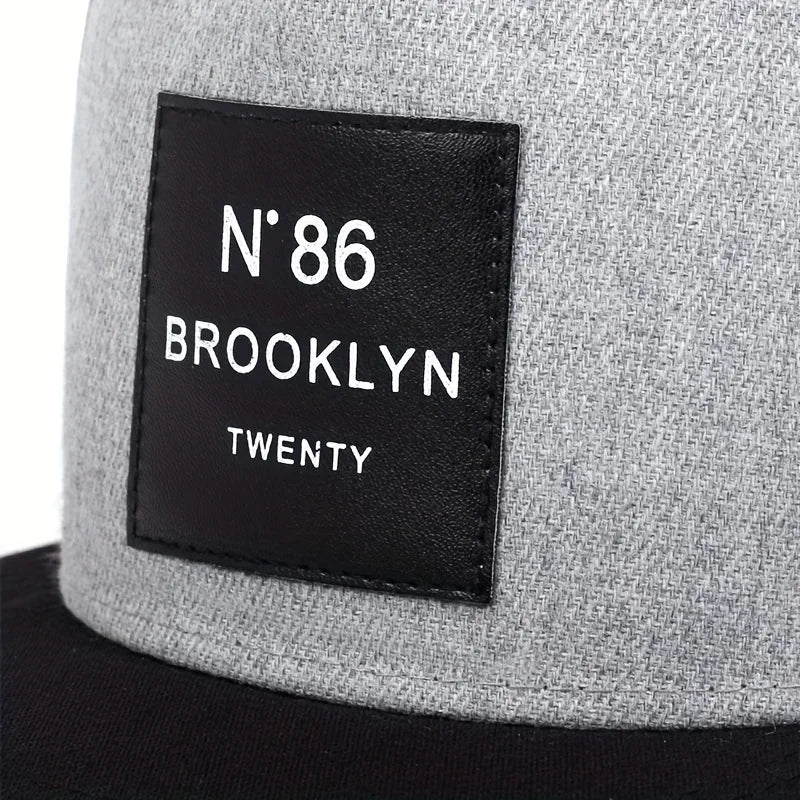 Brooklyn Label Embroidered Hip-Hop Snapback Cap