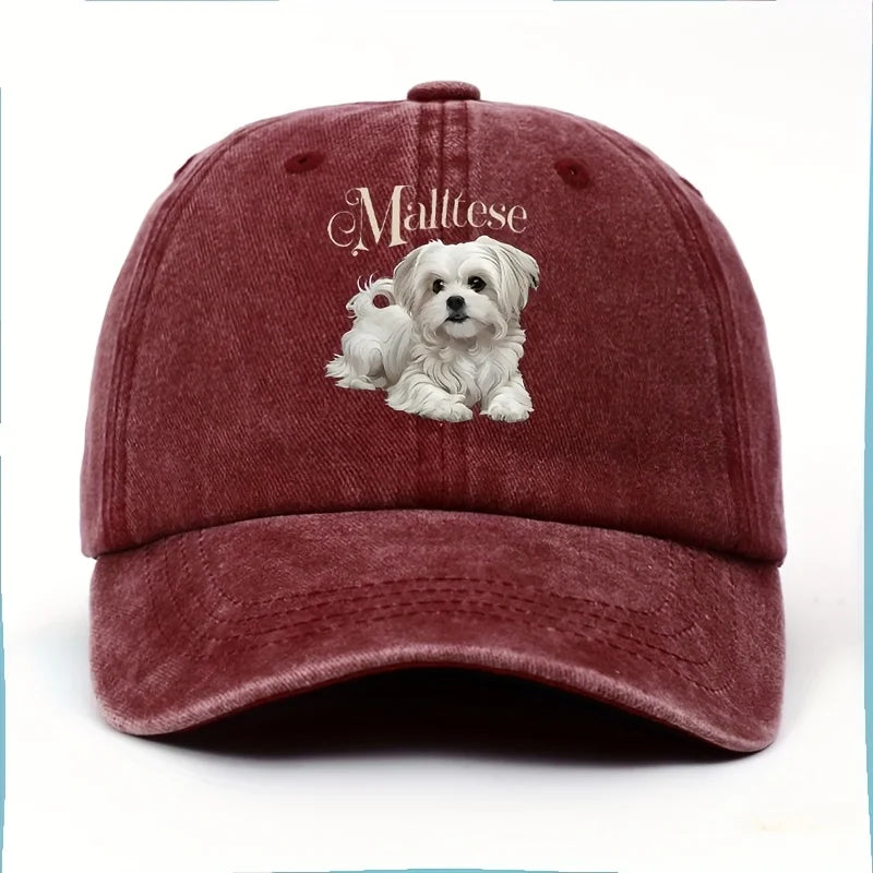 Cute Maltese Puppy Snapback Baseball Cap