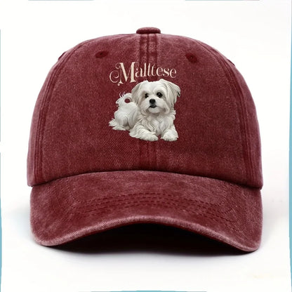 Cute Maltese Puppy Snapback Baseball Cap