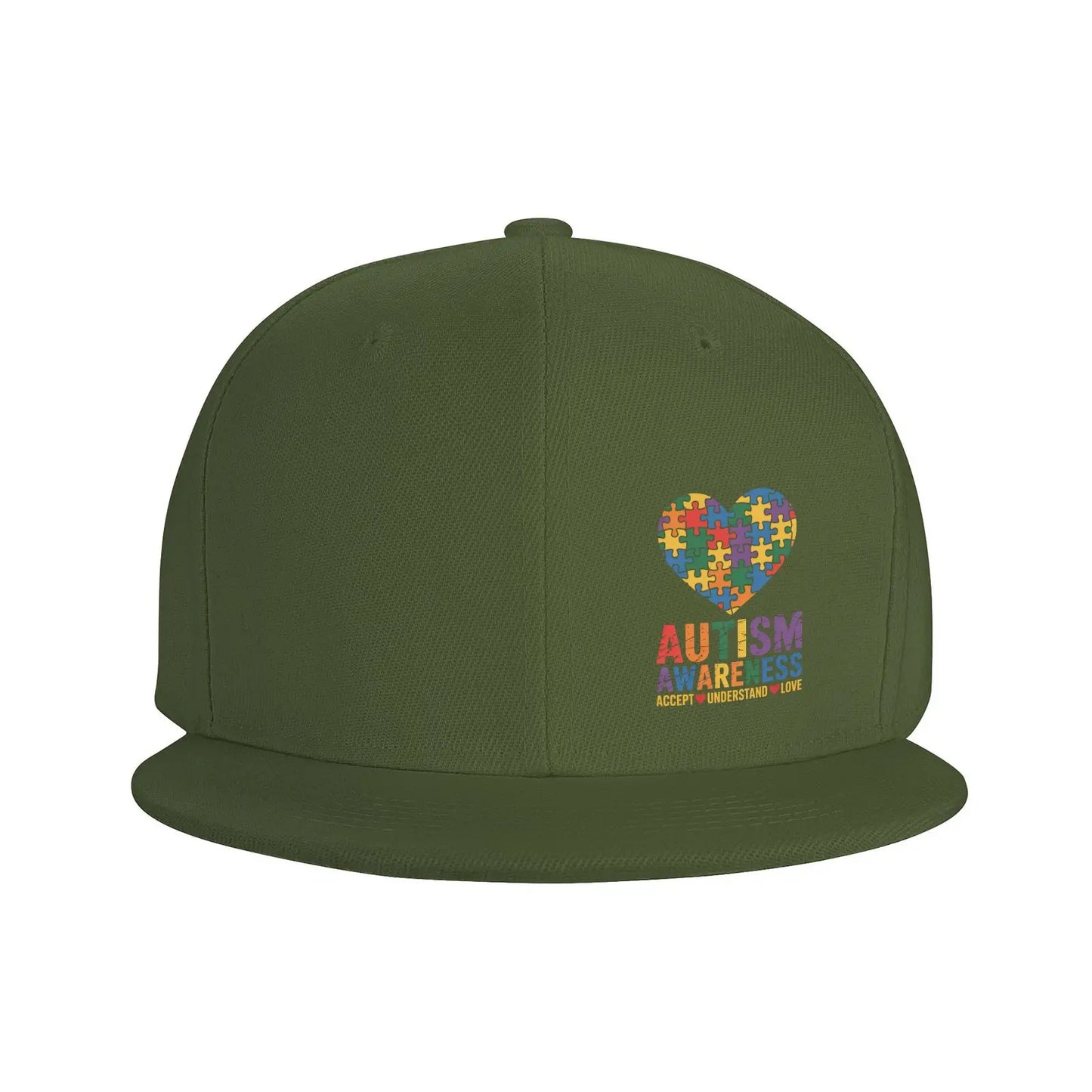 Humorous Autism Awareness Puzzle Heart Snapback Cap