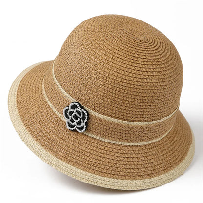 Women's British Houndstooth Top Hats Sun Hats