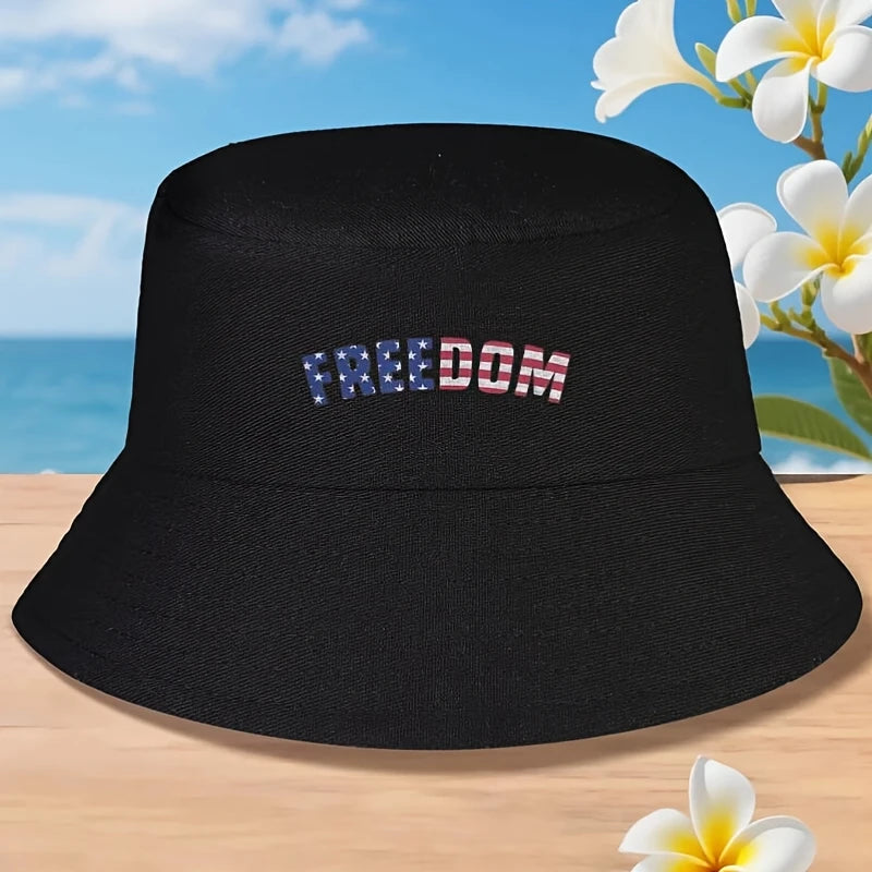 Americana Red White Blue Freedom Bucket Hat