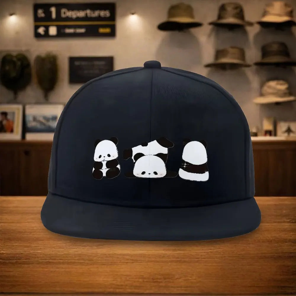 Cute Panda Group Snapback Cap