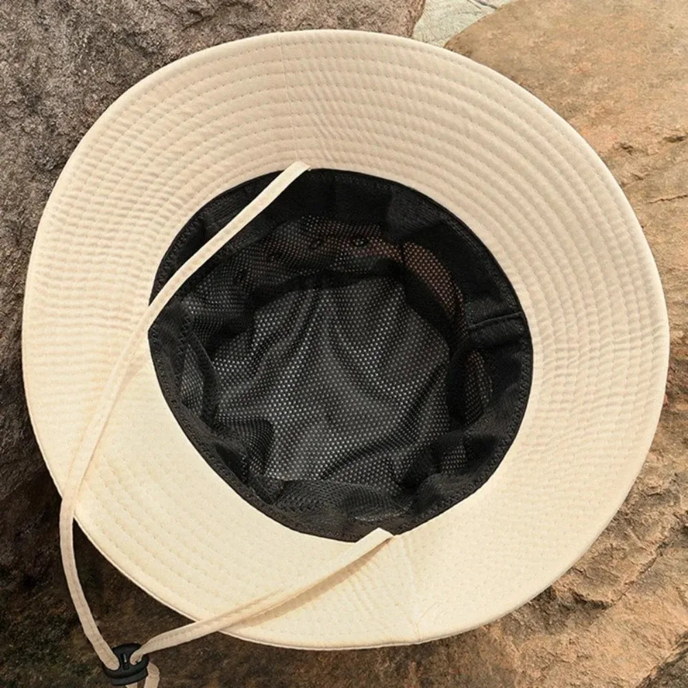 Adjustable Quick-Dry Drawstring Sun Protection Bucket Hat