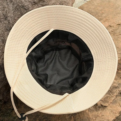 Adjustable Quick-Dry Drawstring Sun Protection Bucket Hat