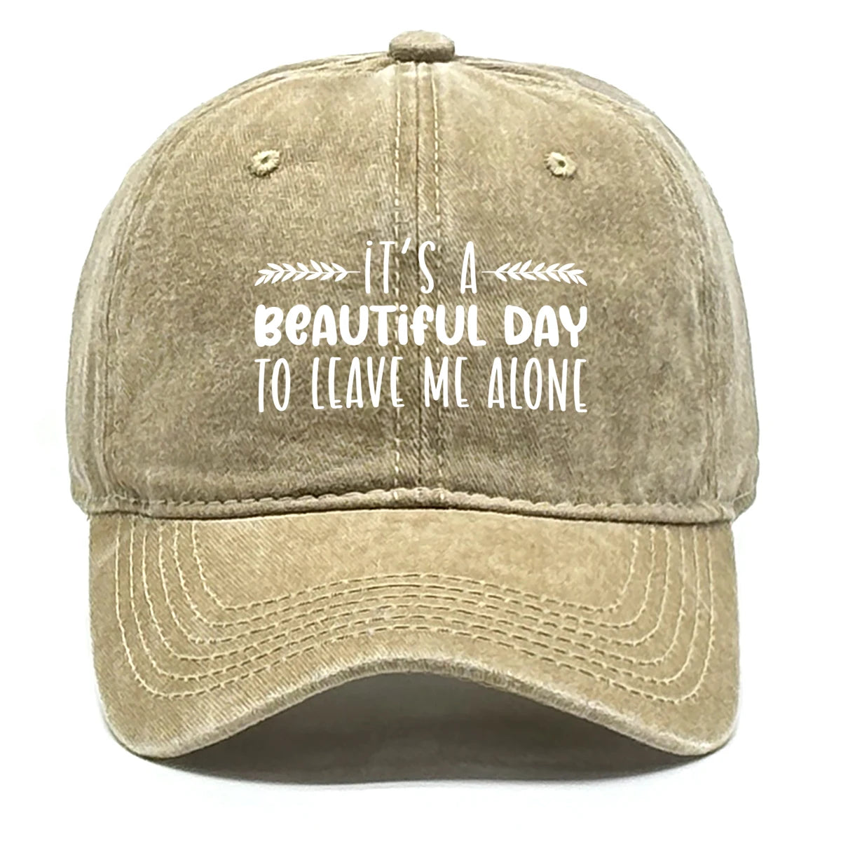 Vintage Washed Cotton Phrase Baseball Cap