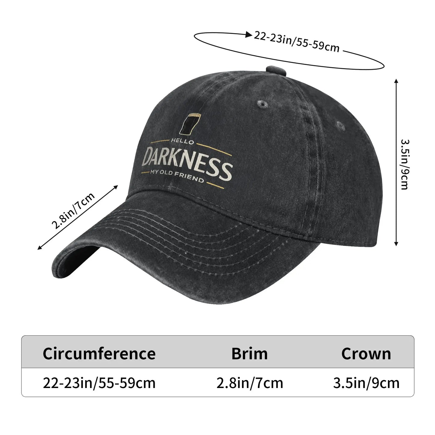 Hello Darkness Beer Baseball Cap