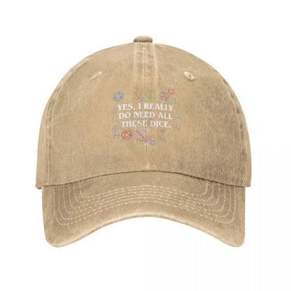 Dungeon And Dragon Dice Vintage Baseball Cap