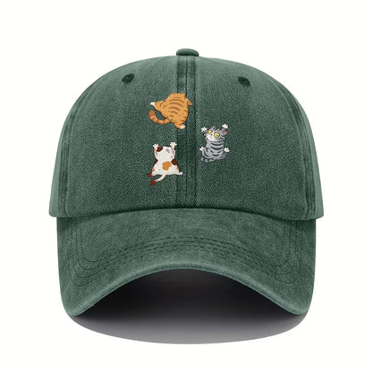 Cute Three Cats Travel Baseball Cap