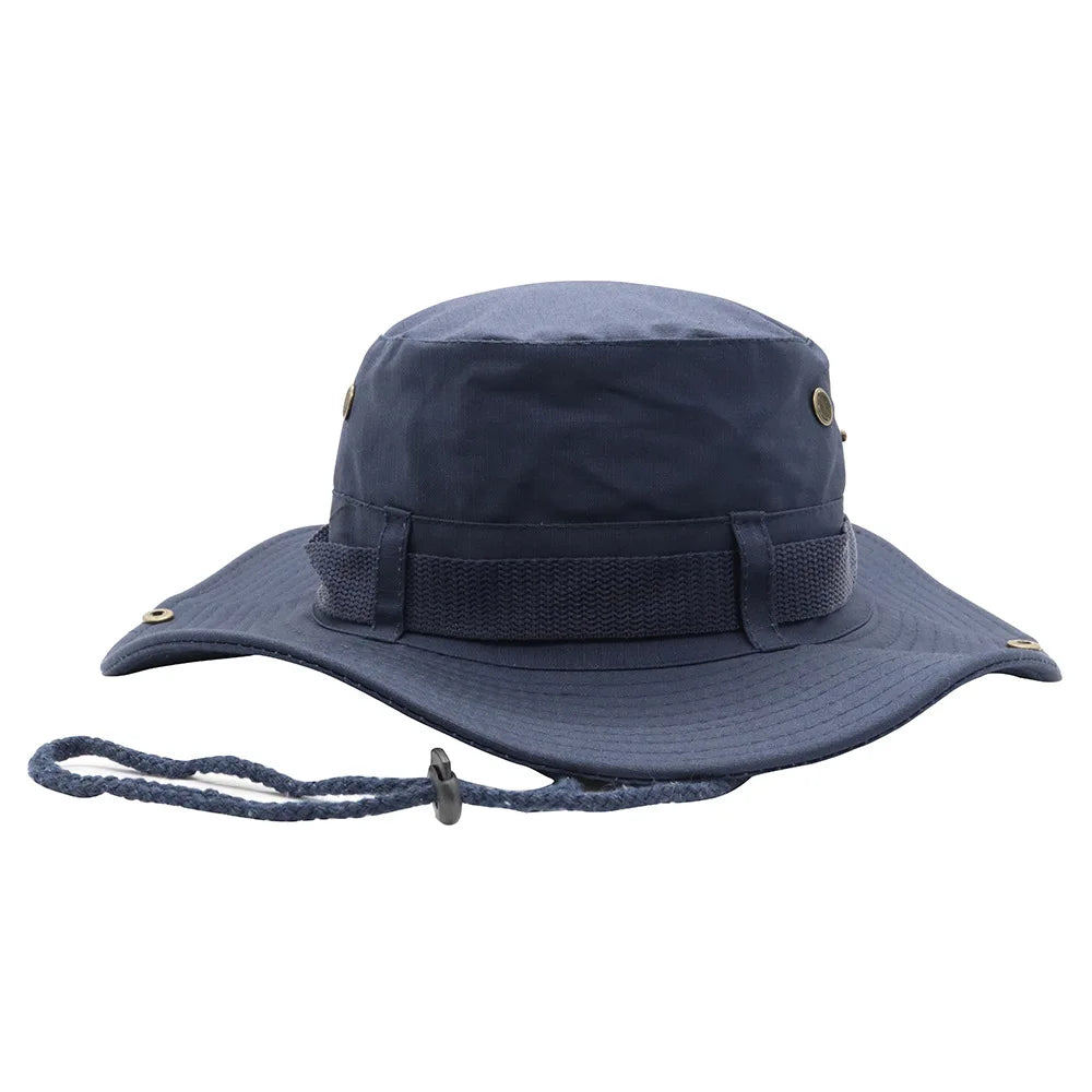 Adjustable Drawstring Large Brim Outdoor Bucket Hat