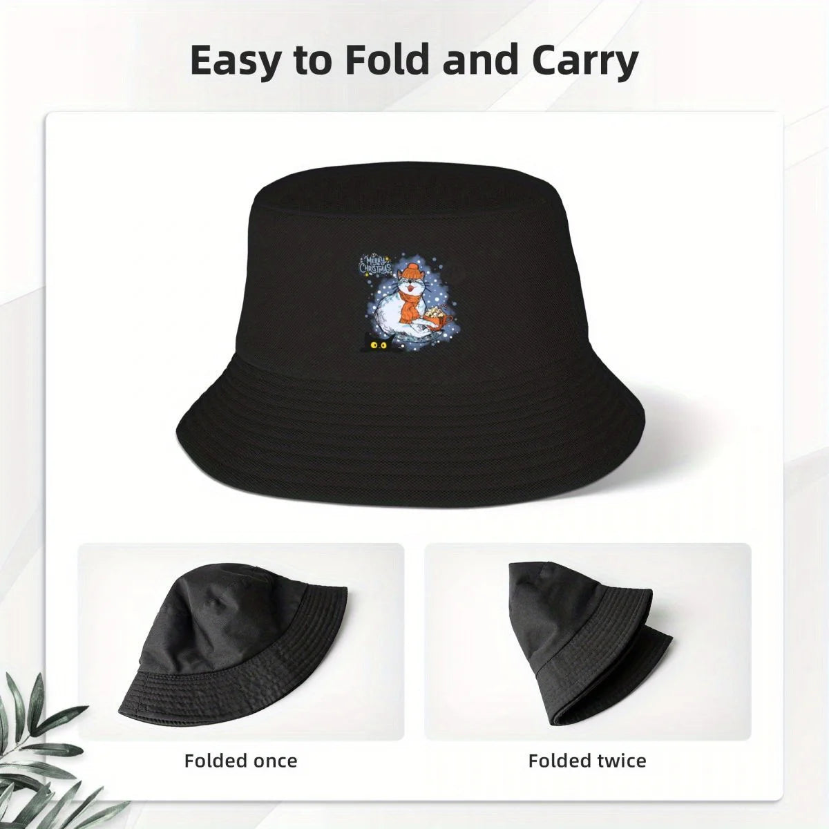 Merry Christmas Festive Unisex Holiday Bucket Hat