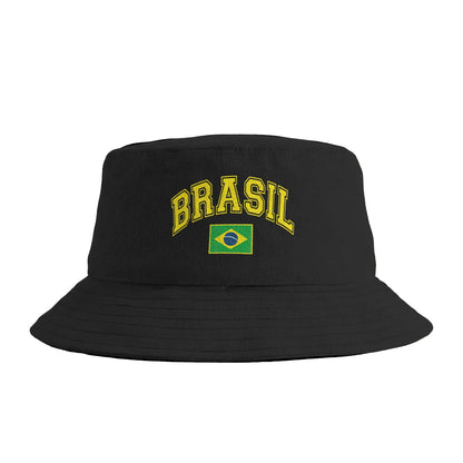 Brazil Flag Brasil Souvenirs Brazilian Fans Bucket Hat