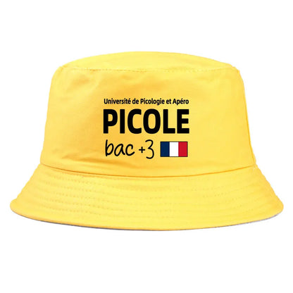 French Picole University Print Bucket Hat Unisex