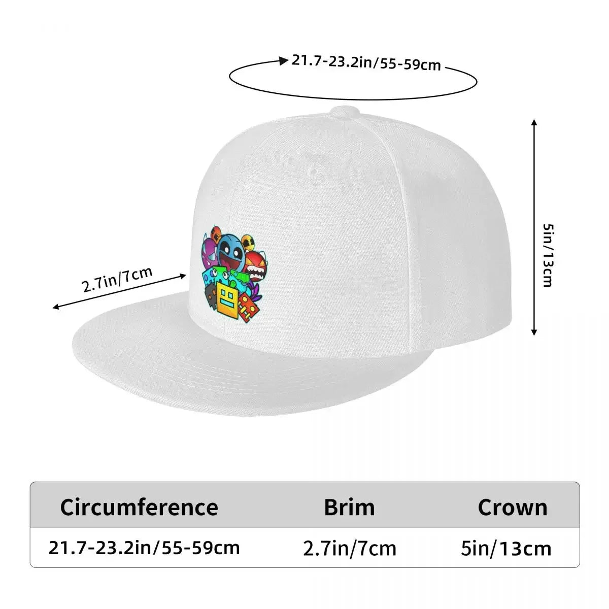 Geometry Dash Gaming Snapback Cap Hat