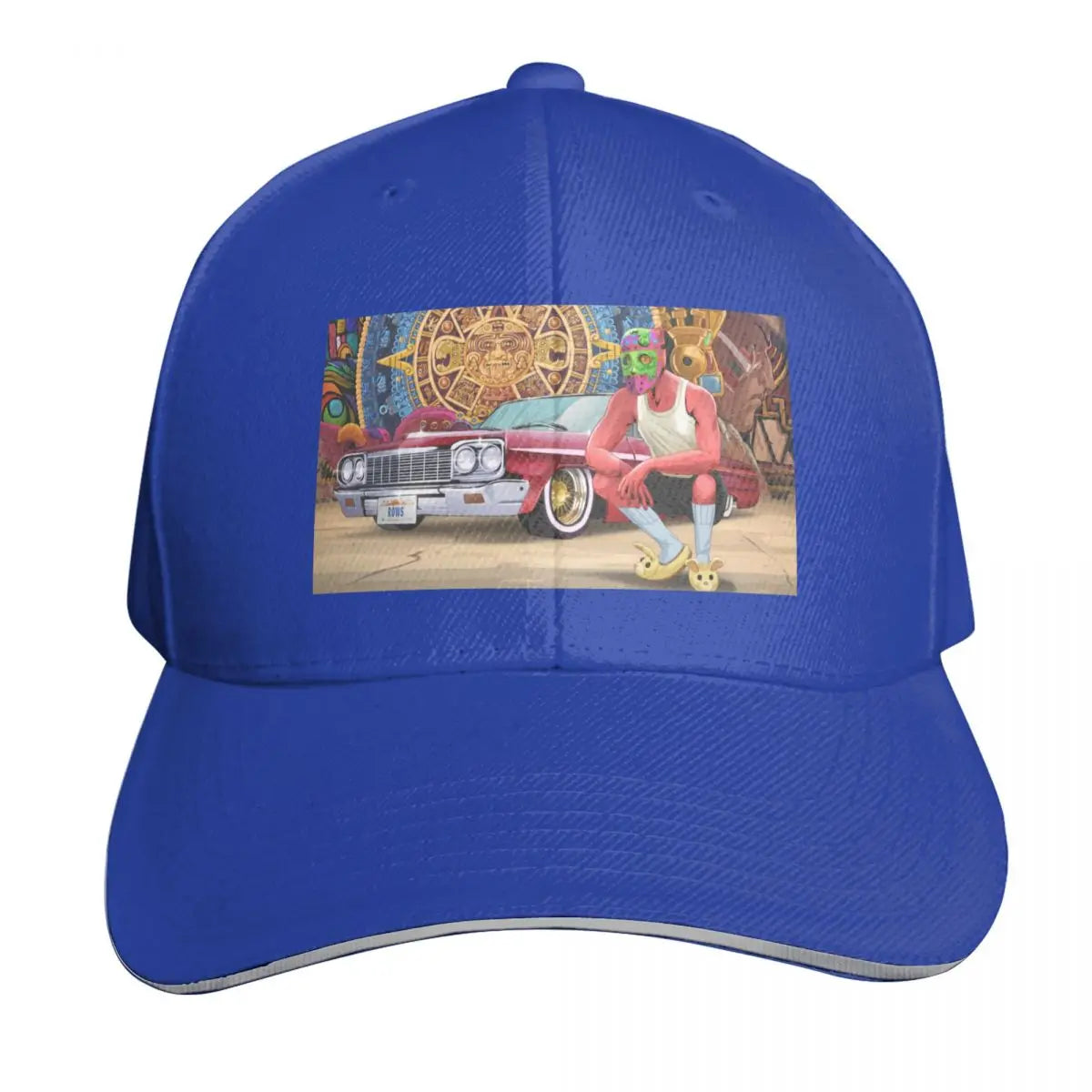 Masked Up Rows Posted Graphic Baseball Cap
