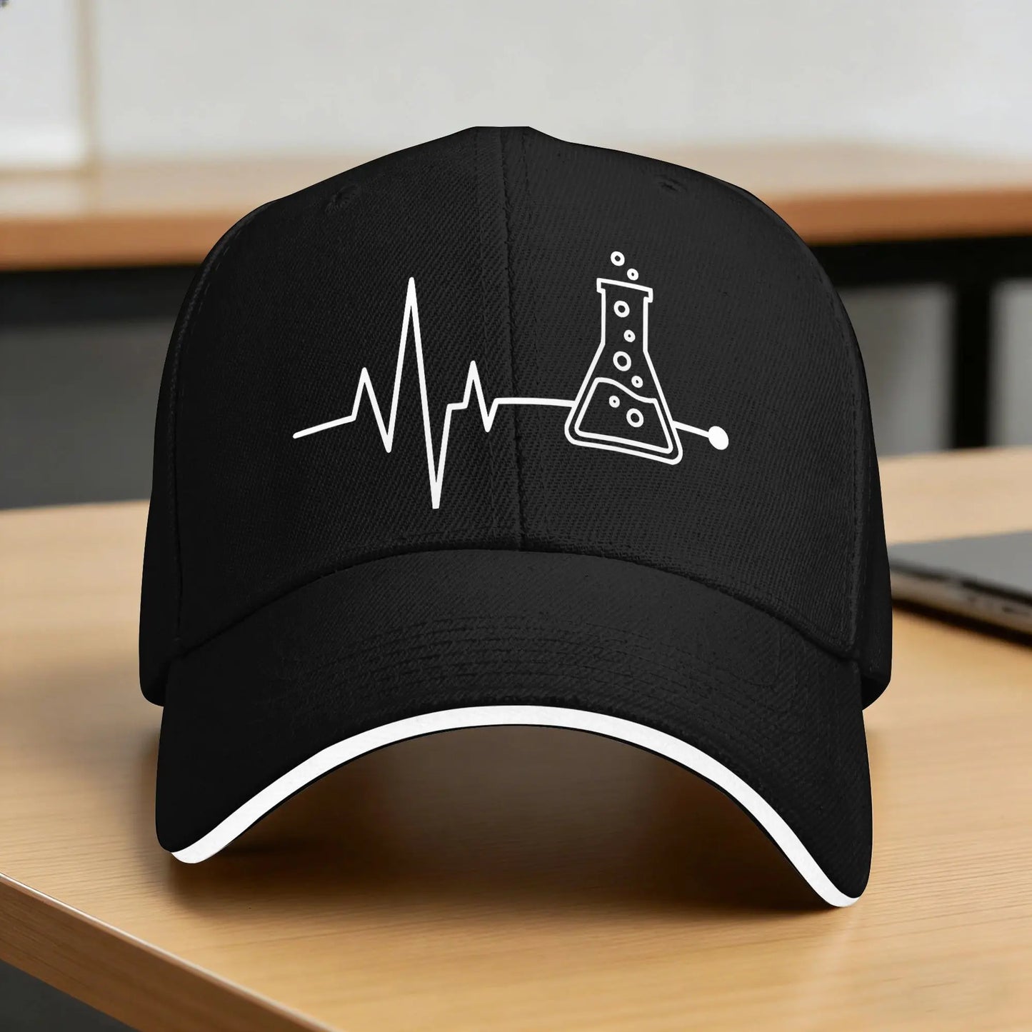 Heartbeat Chemistry Retro Trucker Baseball Cap