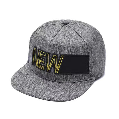 Luxury Unisex Letter Embroidered Flat Brim Snapback Cap