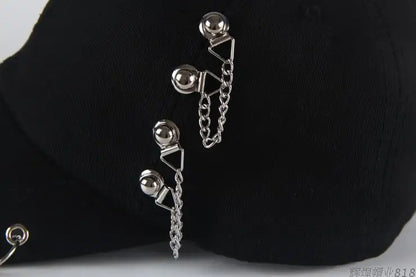 Fashion Cotton Baseball Cap Creative Piercing Ring Hip Hop Caps