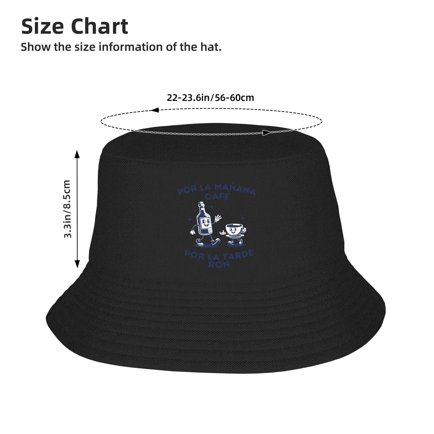 Cafe By Morning Rum By Afternoon Bucket Hat