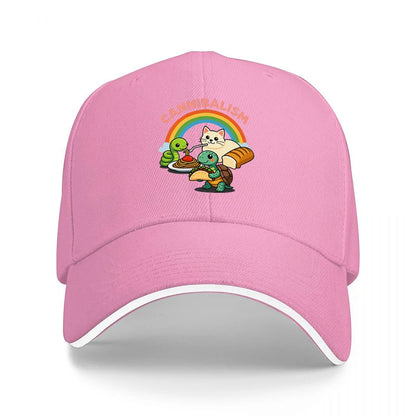 Cannibalism Rainbow Cat Baseball Cap