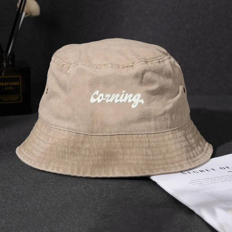 Distressed Duck Embroidered Denim Bucket Hat Streetwear Style
