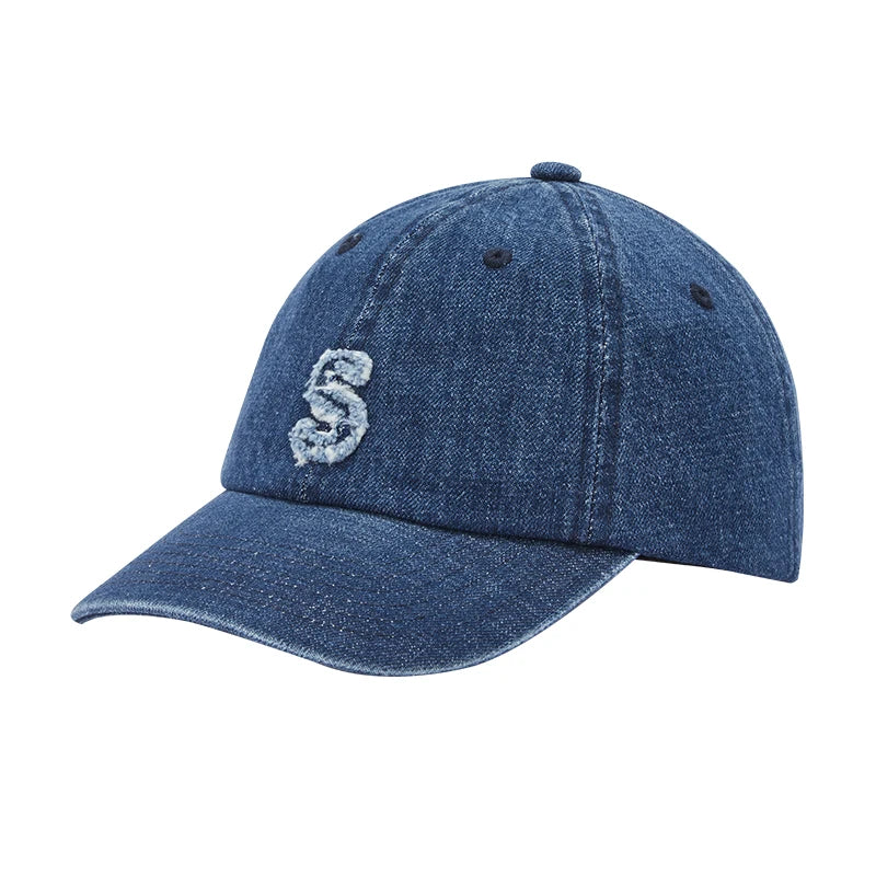 Men Washed Denim Baseball Cap Cotton