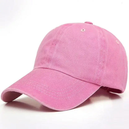 Vintage Washed Cotton Baseball Cap Women Hollow Out Ponytail Hat Outdoor