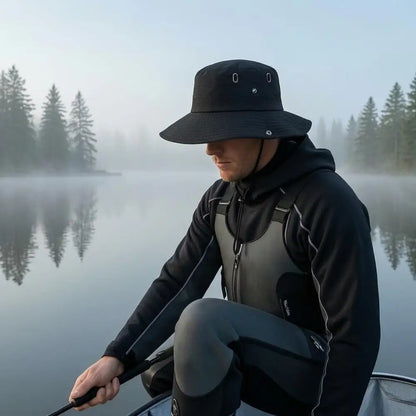 Quick-Dry Bucket Hat With Adjustable Wind Cord