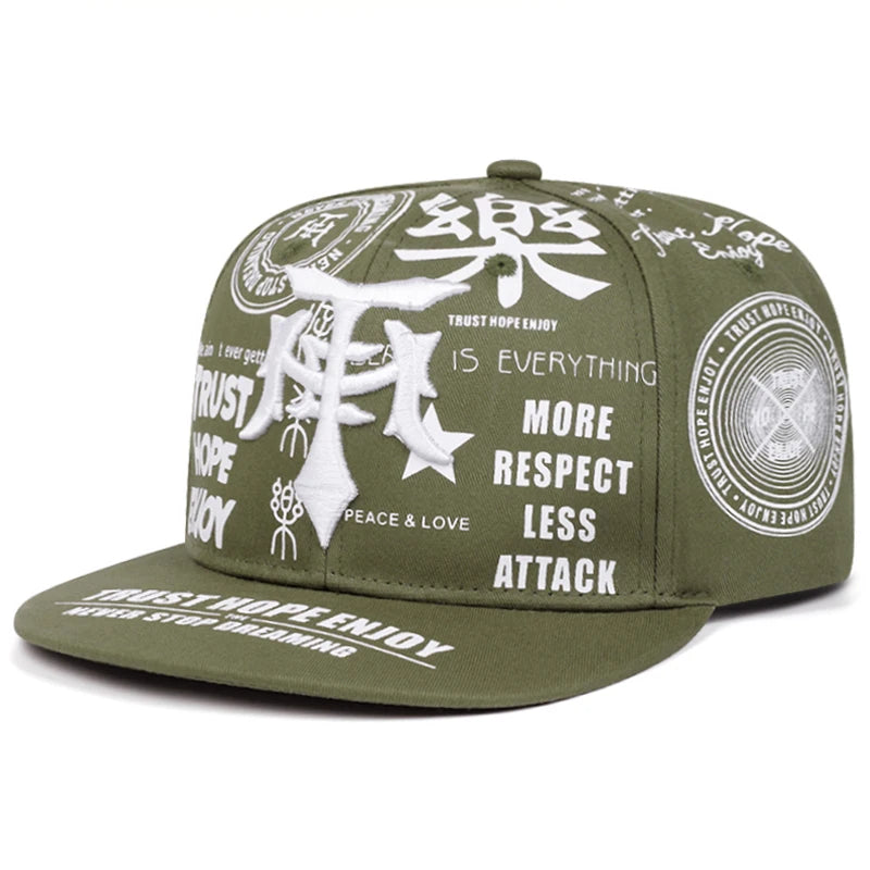 Creative Graffiti Embroidered Snapback Cap