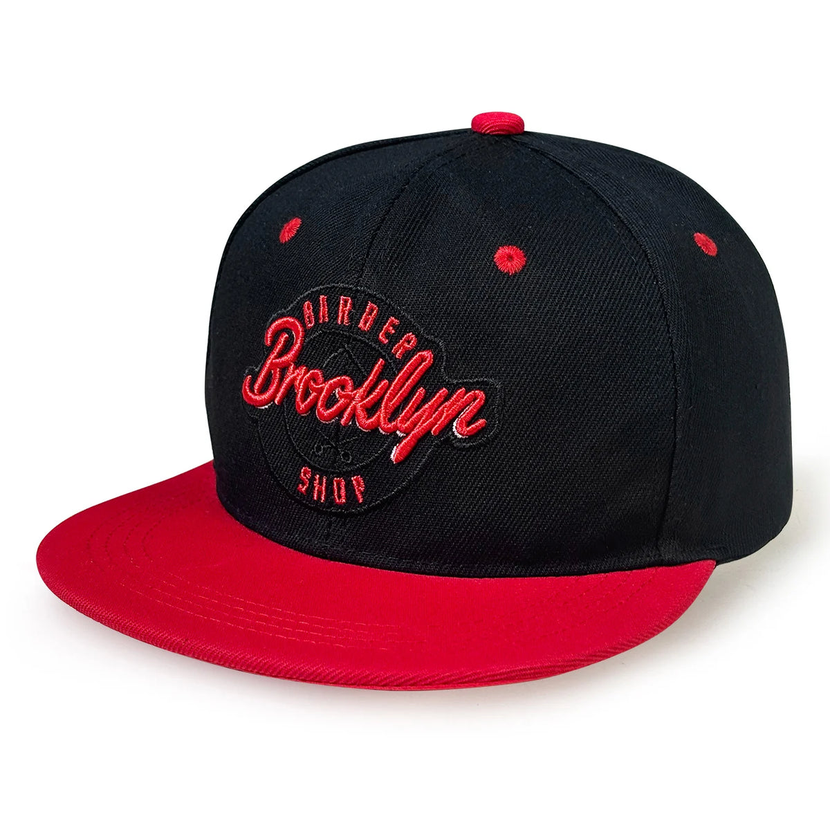 Letter Embroidered Adjustable Flat Brim Snapback Cap