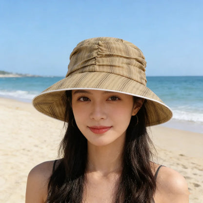 Japanese Style Textured Pleated Fisherman's Hat