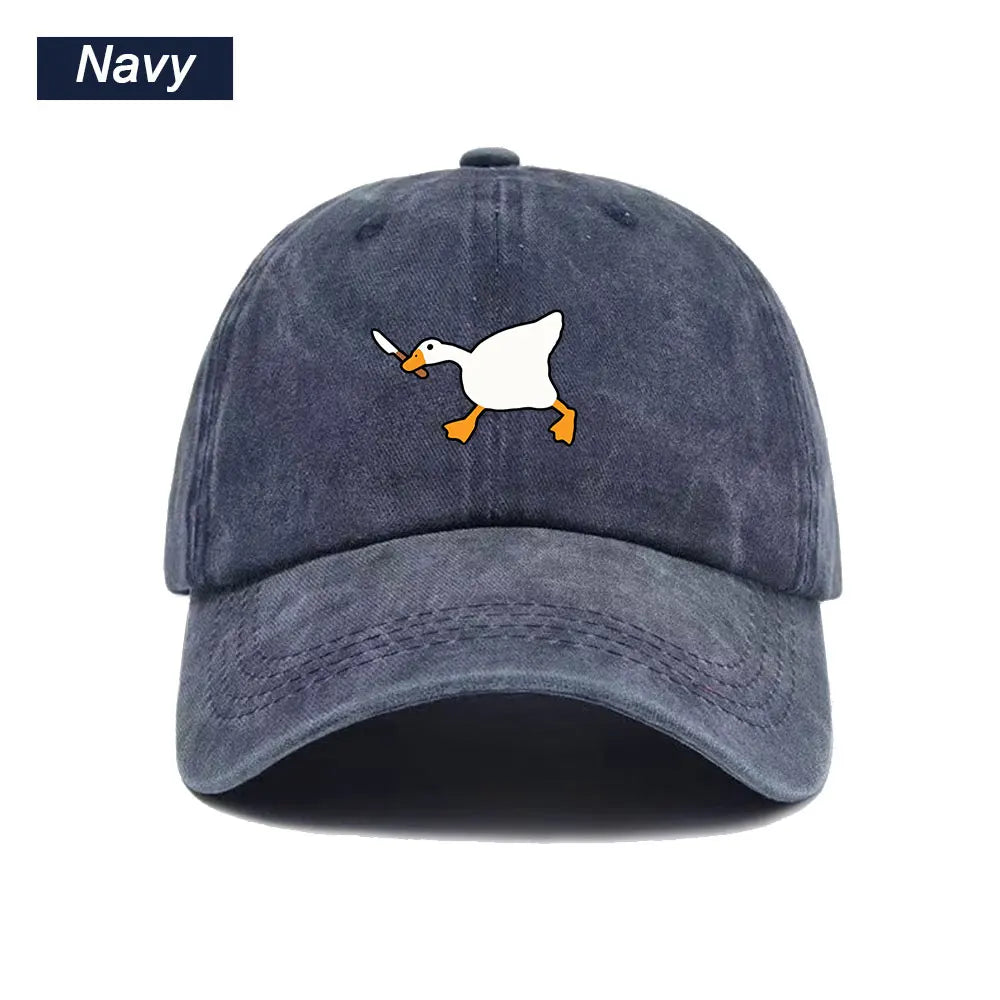 Goose Pattern Washed Vintage Trucker Baseball Cap