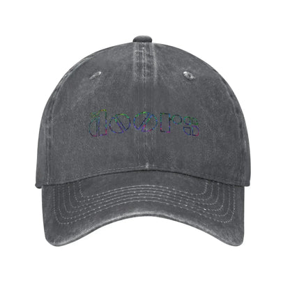 Vintage The Doors Band Logo Distressed Snapback Baseball Cap