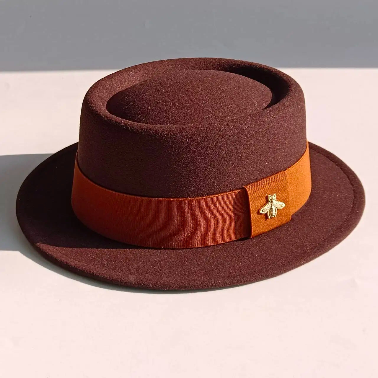 Pork Pie Hat 4.5cm Wide Brim Fedora Hat Men's Fashion