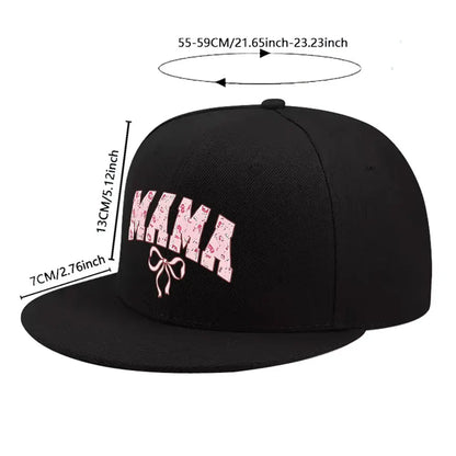 Mama Leopard Print Bow Snapback Cap