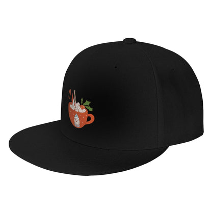 Fashion Retro Snowman Hot Chocolate Snapback Cap