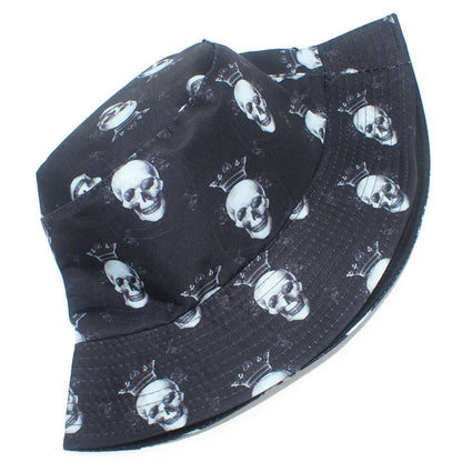 Bucket Hats Double Sided Black Fisherman Hat