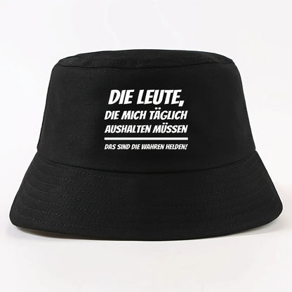 Bold Underline Text Bucket Hat