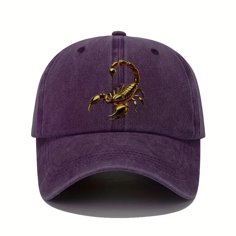 Golden Scorpion Retro Adjustable Baseball Cap