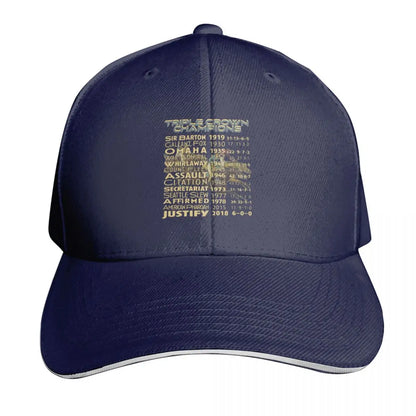 Triple Crown Champions Horse Racing Baseball Cap
