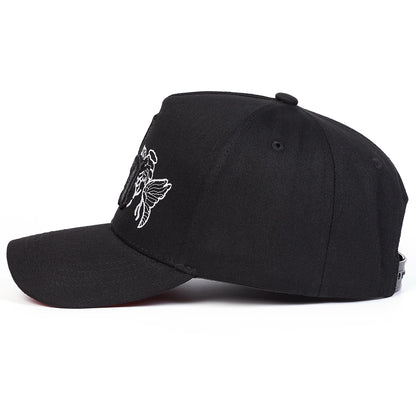 Gothic LA Butterfly Embroidery Baseball Cap