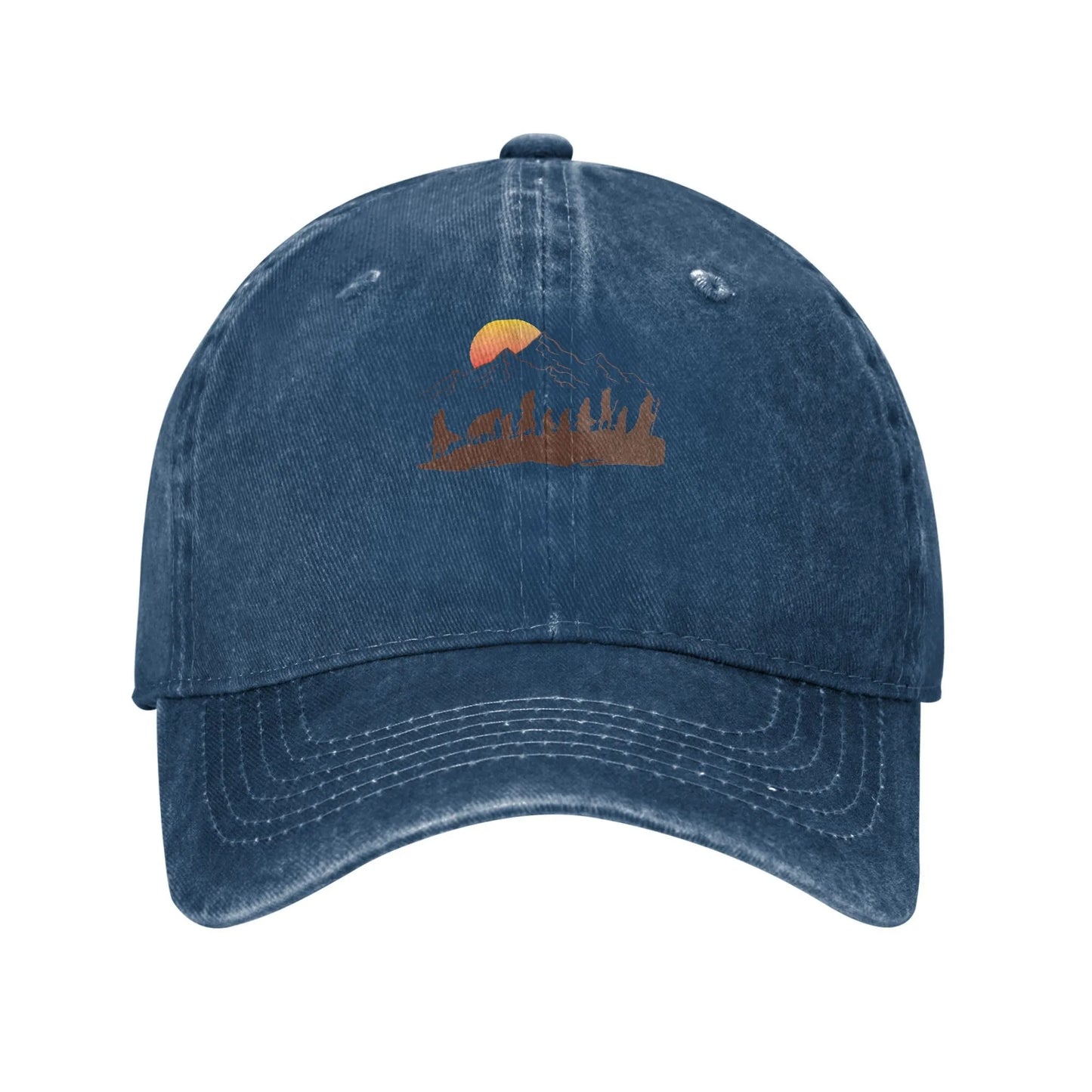 Sunset Mountain Adventure Baseball Cap